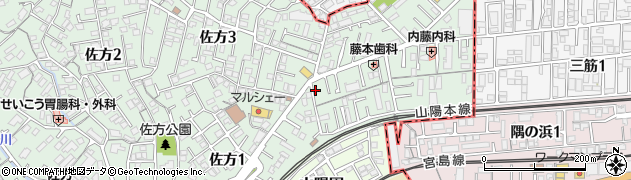 ヘアーサロンロダン佐方店周辺の地図