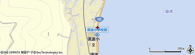 須波小学校前周辺の地図