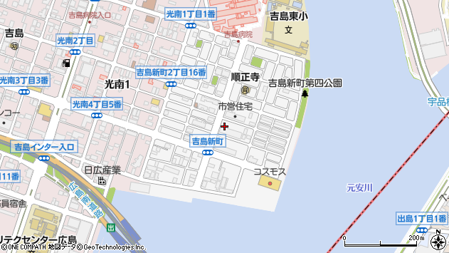 〒730-0824 広島県広島市中区吉島新町の地図