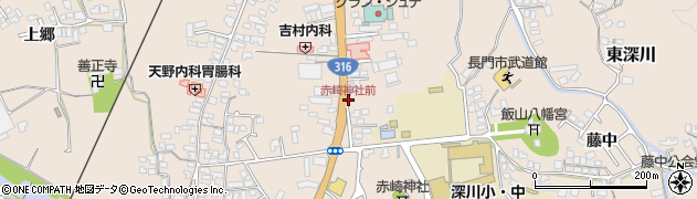 赤崎神社前周辺の地図