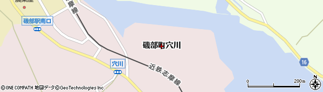 三重県志摩市磯部町穴川周辺の地図