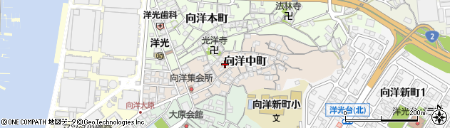 広島県広島市南区向洋中町周辺の地図