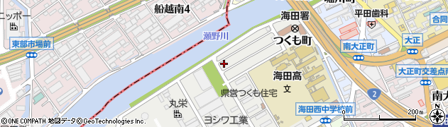 広島県海田町（安芸郡）つくも町周辺の地図