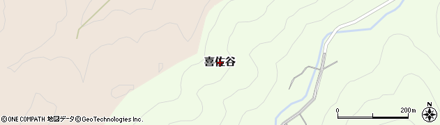 奈良県吉野町（吉野郡）喜佐谷周辺の地図