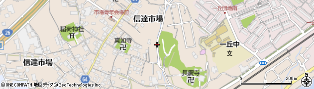 大阪府泉南市信達市場周辺の地図