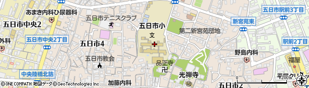 広島市役所　五日市児童館周辺の地図