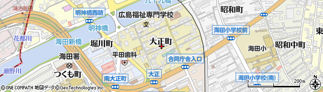 広島県海田町（安芸郡）大正町周辺の地図