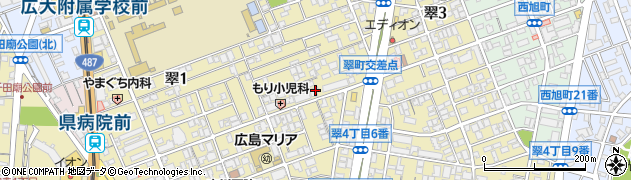 広島県広島市南区翠周辺の地図
