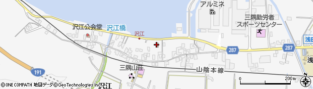 沢江郵便局周辺の地図