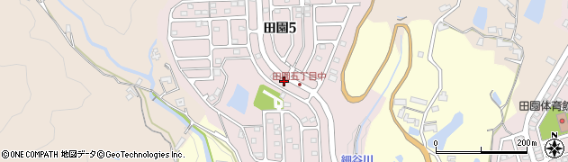 奈良県五條市田園周辺の地図