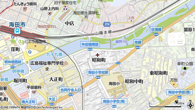 〒736-0062 広島県安芸郡海田町昭和町の地図