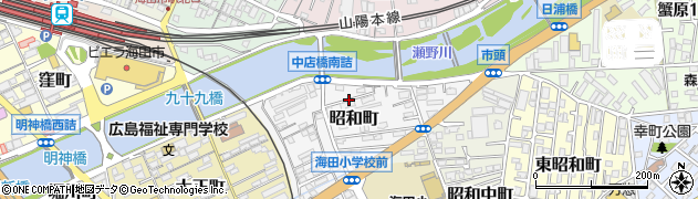 広島県安芸郡海田町昭和町周辺の地図