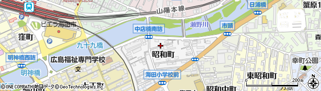 広島県海田町（安芸郡）昭和町周辺の地図