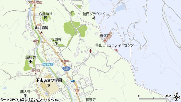 〒638-0043 奈良県吉野郡下市町大峯の地図