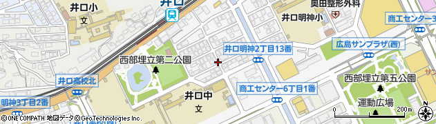 広島県広島市西区井口明神周辺の地図