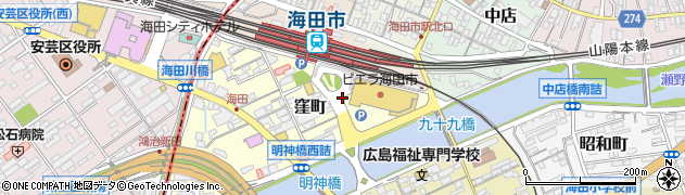 海田町役場　海田市駅自転車等駐車場南口周辺の地図