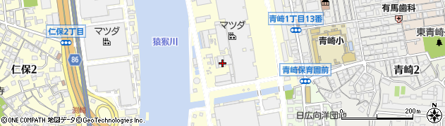 広島県広島市南区小磯町周辺の地図