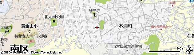 本浦第一公園周辺の地図