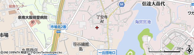 大阪府泉南市信達大苗代周辺の地図