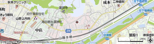 広島県安芸郡海田町上市周辺の地図