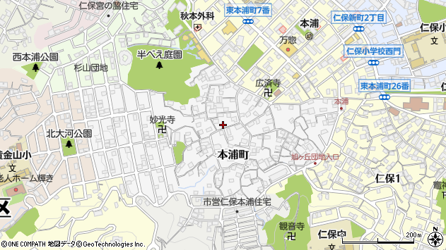 〒734-0047 広島県広島市南区本浦町の地図
