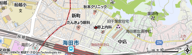 広島県海田町（安芸郡）稲荷町周辺の地図
