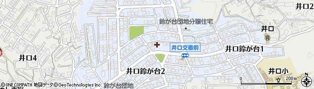 広島県広島市西区井口鈴が台周辺の地図