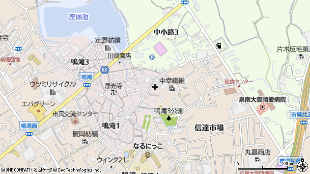 〒590-0534 大阪府泉南市鳴滝の地図