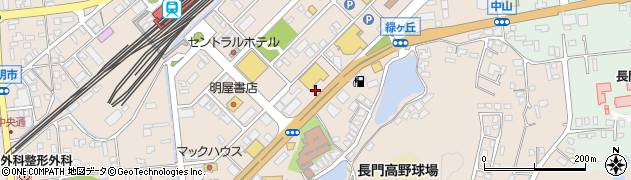 ドラッグストアモリ　長門店周辺の地図