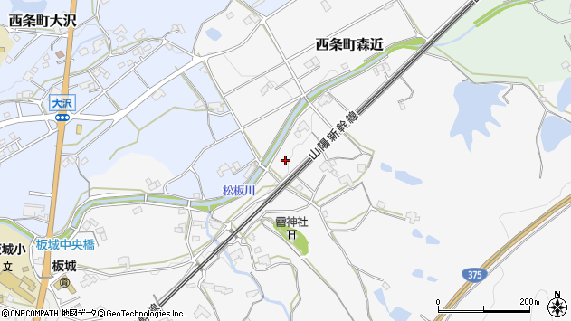 〒739-0032 広島県東広島市西条町森近の地図