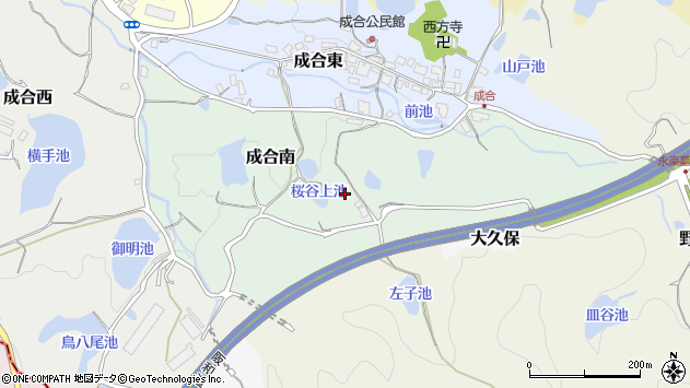 〒590-0448 大阪府泉南郡熊取町成合南の地図