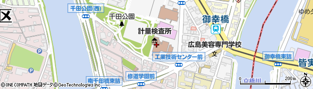 広島市役所　工業技術センター周辺の地図