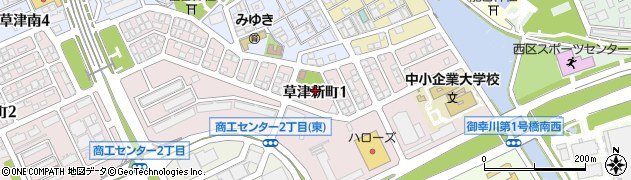 草津新町第一公園周辺の地図