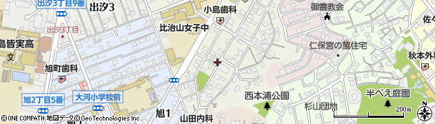 広島県広島市南区西霞町周辺の地図