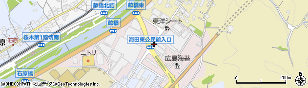 公民館入口周辺の地図