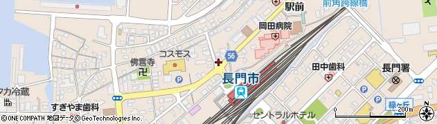 有限会社マシヤマ印刷　長門営業所周辺の地図
