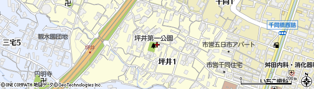坪井第一公園周辺の地図