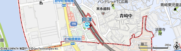 向洋駅周辺の地図