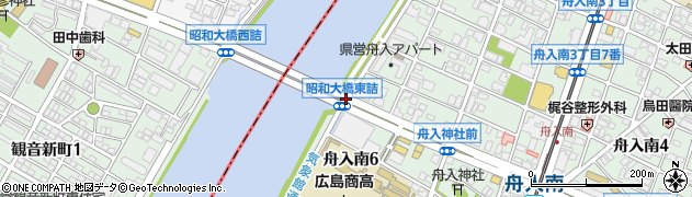 昭和大橋東詰周辺の地図