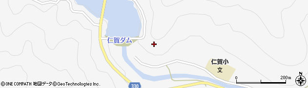 仁賀ダム周辺の地図