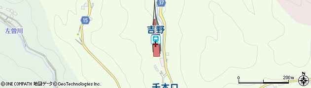 吉野駅周辺の地図