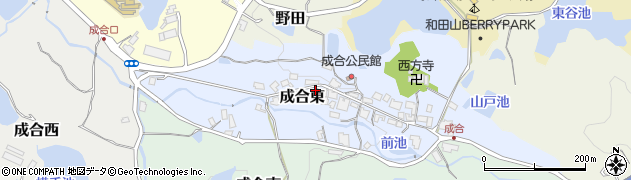 大阪府熊取町（泉南郡）成合東周辺の地図