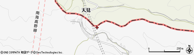 紀見峠周辺の地図