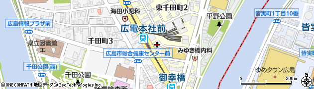 広島電鉄株式会社　経営管理本部・経理部・資財課周辺の地図