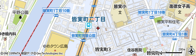 広島皆実町郵便局周辺の地図