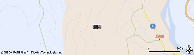 奈良県吉野町（吉野郡）御園周辺の地図