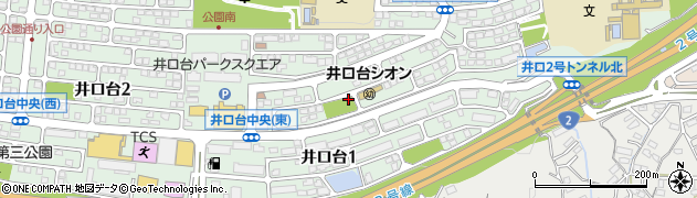 井口台東第二公園周辺の地図