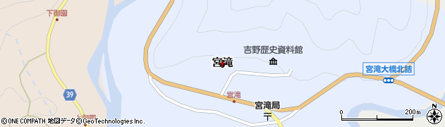 奈良県吉野町（吉野郡）宮滝周辺の地図