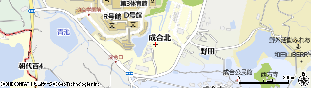 大阪府熊取町（泉南郡）成合北周辺の地図