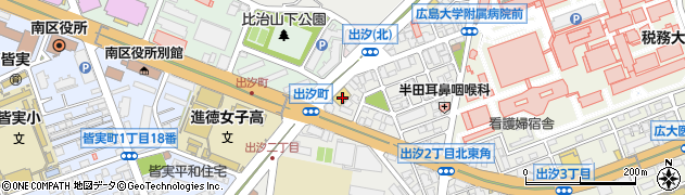 広島県広島市南区出汐1丁目17周辺の地図